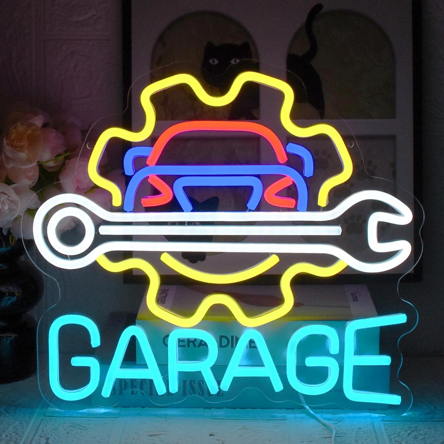 Garage Neon Sign USB Powered L - Auto Repair Shops recension och pris