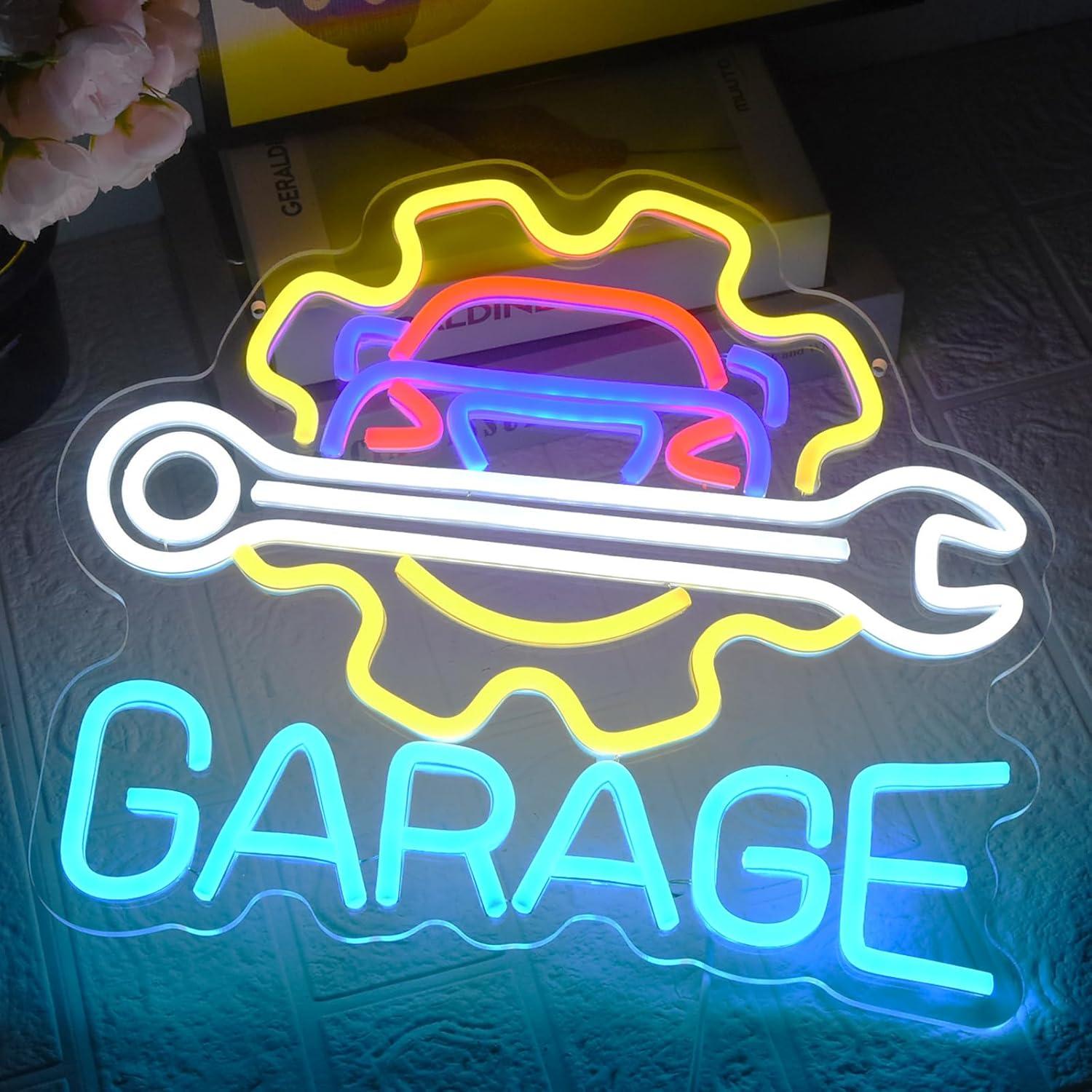 Garage Neon Sign USB Powered L - Auto Repair Shops recension och pris