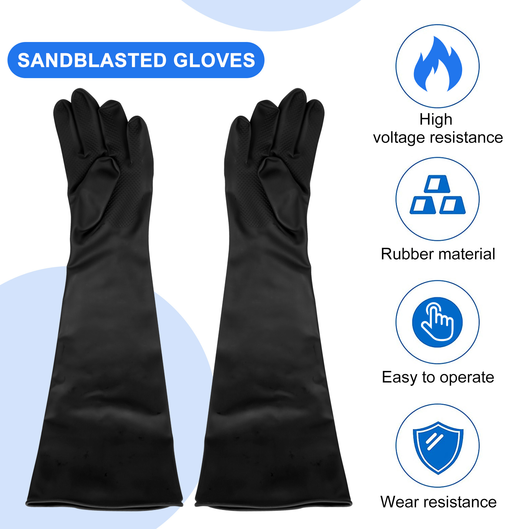 A68P-Sand Blasting Gloves For  - Sandblaster Cabinet recension och pris